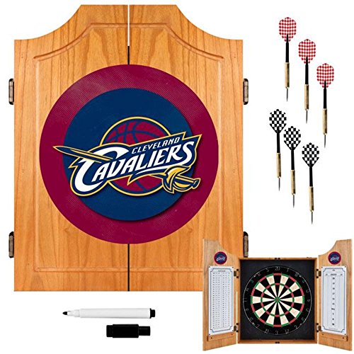 Cleveland Cavaliers Dart Cabinet Set with Steel Tip Darts