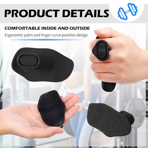 6 Pcs Anti-Slip Workout Grips for Weightlifting - Ergonomic Rubber