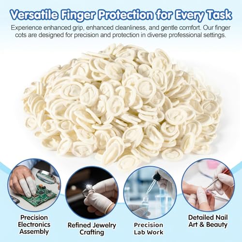 280PCS Disposable Rubber Finger Cots - Protective Finger Sleeves