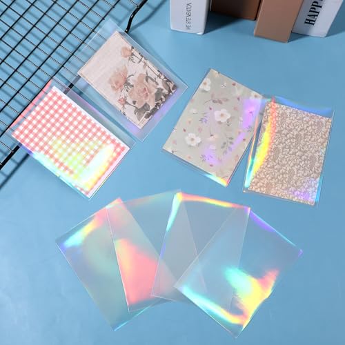 100 Pcs Holographic Card Sleeves - 65x90mm Protective Covers