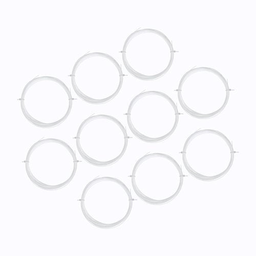 M METERXITY 10 Pack Badminton Racket String - High Flexibility Training Nylon Racquet String Line Badminton Repair Accessory for Badminton (10M, White)
