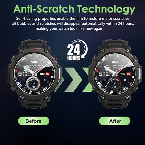Amazfit T-Rex 3 Pro Screen Protector - Tempered Glass, 3 Pack - Transparent