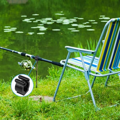 20 PCS Fishing Rod Clips - Wall Mounted Holder for Cues & Rods