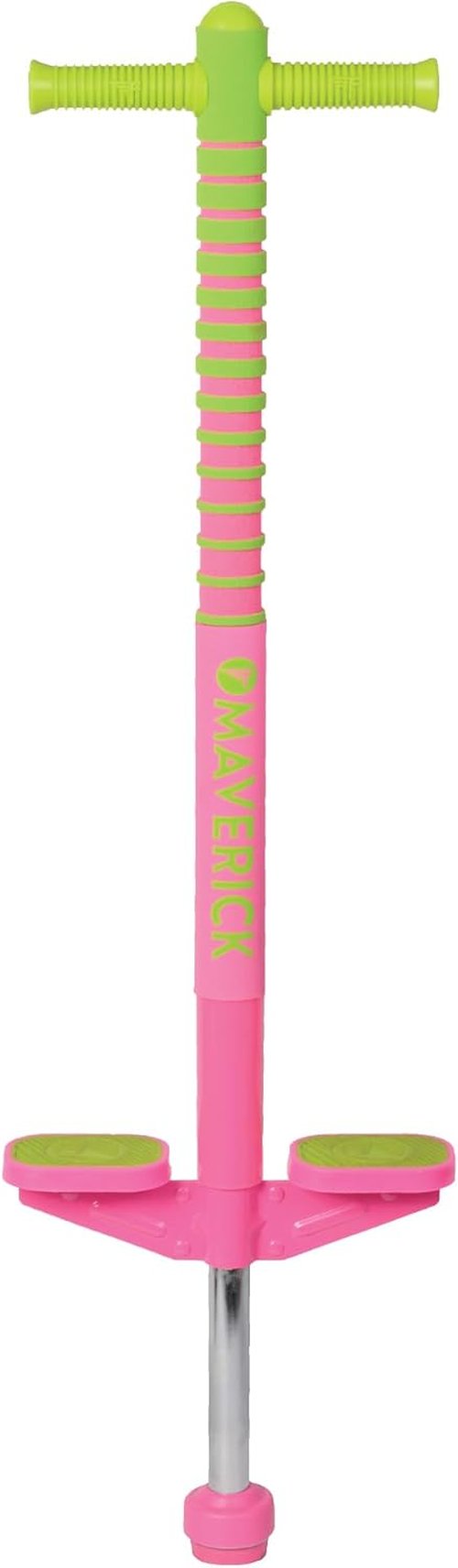 Flybar Maverick 2.0 Pogo Stick - Foam Design for Kids 5+ | 40-80 lbs | Rubber Grip | Pink/Green