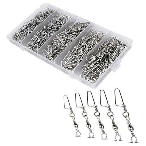 150PCS Fishing Swivels Snaps Kit - Ball Bearing Tackle Set