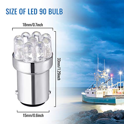 90 LED Replacement Bulbs - 4 Pack Marine Stern Light Bulbs