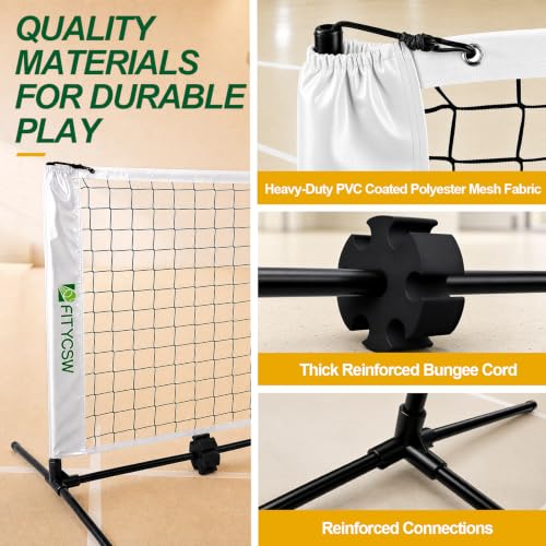 Fitycsw 6ft Mini Pickleball Practice Net - Pale White Portable & Quick Setup