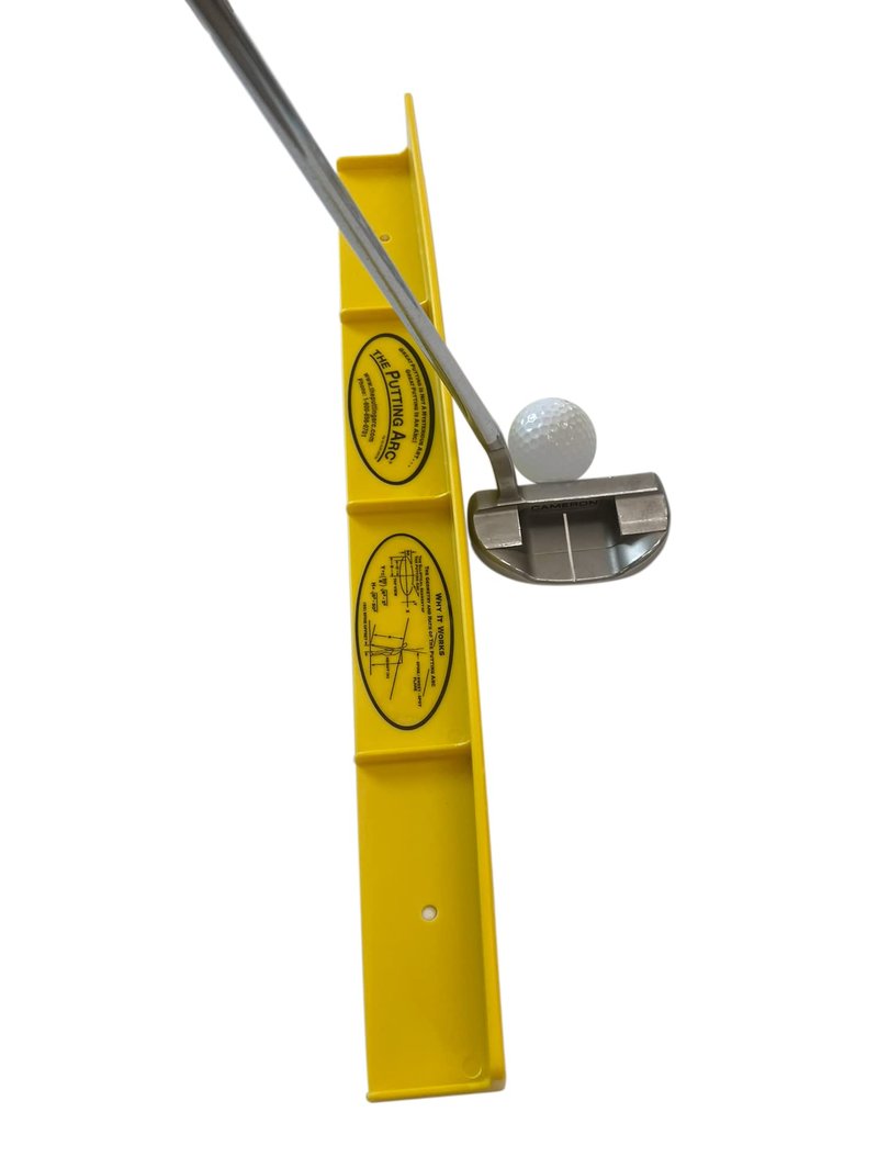 The Putting Arc - T3 Model - Golf Training Aid Used to Perfect Your Putting and Reduce Your Score! - Practice and Master Your Putting Fundamentals! - Golden Yellow