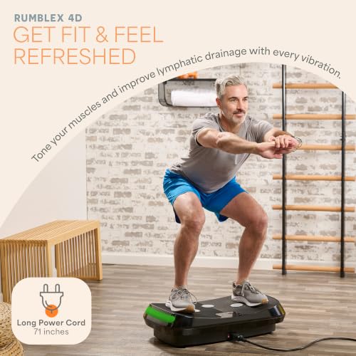 4D Curved Vibration Plate Exercise Machine - Black