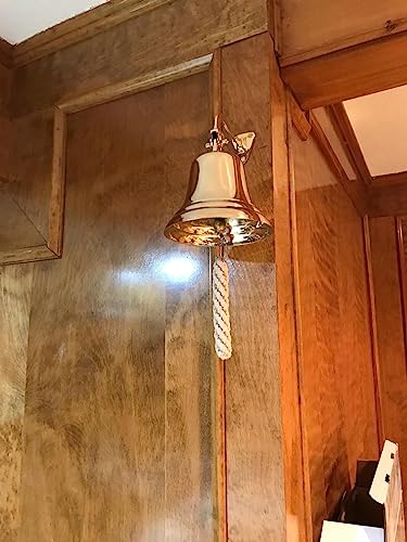 The Metal Magician 5-Inch Solid Brass Wall-Mounted Ship Bell for Marine & Home Decor