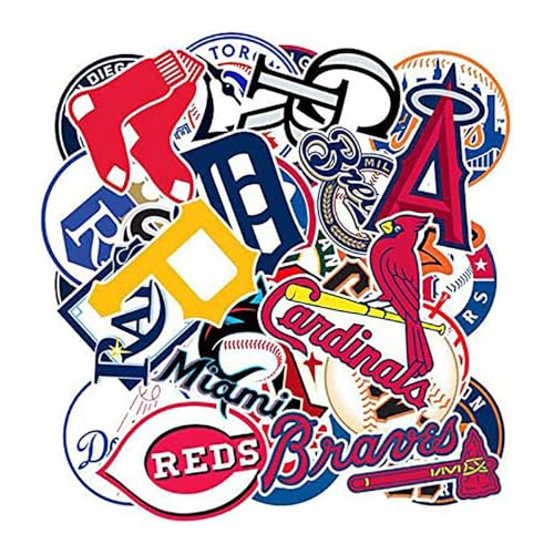 MLB Team Logo Stickers Collection - 30 Waterproof Vinyl Stickers