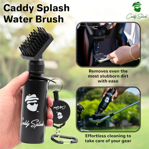 Golf Club Brush Cleaner with Water - Black, Nylon Bristles, 4 oz