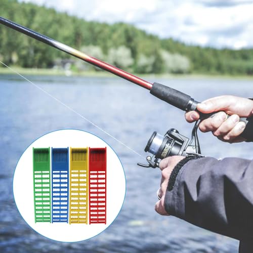 Luomorgo 4-Pack Fishing Hook Holders with Color Variations - Waterproof & Impact-Resistant, Fits Up to 11 Inch Rods