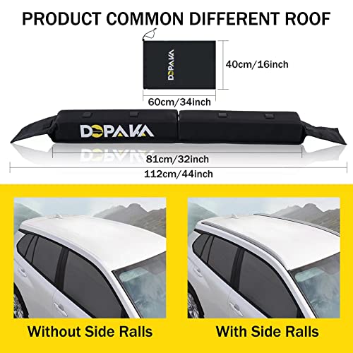 Universal Soft Roof Rack Pads - 40 Inch with Tie Down Straps