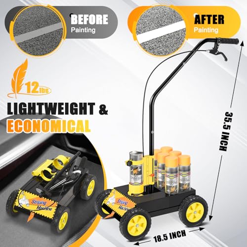 Parking Lot Striping Machine - Adjustable 2-4" Line Striper - Black