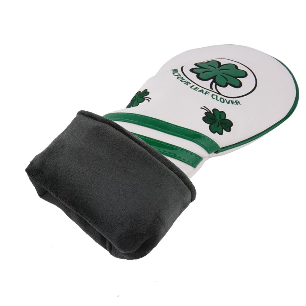 White Leather Lucky Clover Golf Club Fairway Wood Head Cover 3 5 Wood Cover for Taylormade Callaway Ping