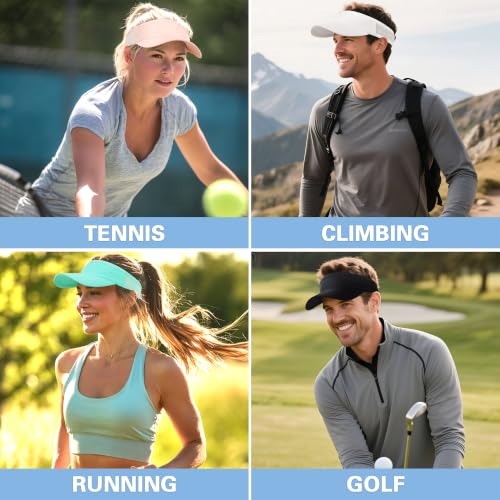 Cooling Sun Visor Cap - Lightweight & Packable - Aqua