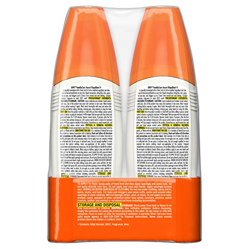 OFF! FamilyCare Unscented Mosquito & Insect Repellent Spray with 7% DEET, 6 oz (Pack of 2)