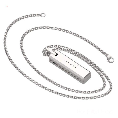 MIJOBS Necklace Compatible with Fitbit Flex 2 Band Stainless Steel Pendant Metal Accessory
