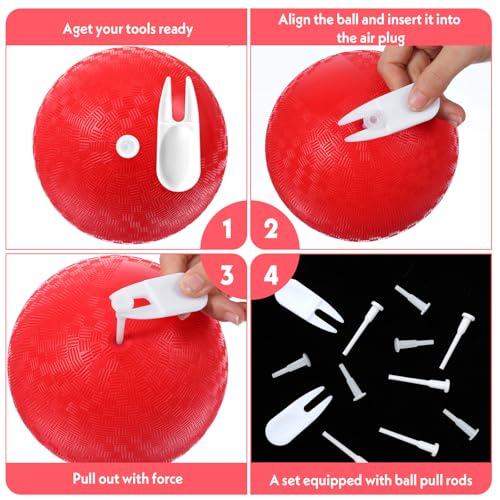 12-Piece Exercise Ball Plug Replacement Kit with Remover Tool