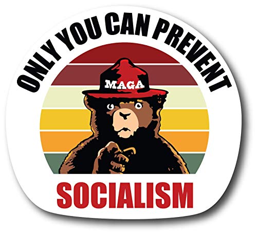 MAGA Vinyl Sticker - Only You Can Prevent Socialism (2 Pack)