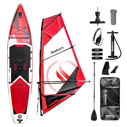 5.0m² Inflatable Windsurf Sail with Board - Red