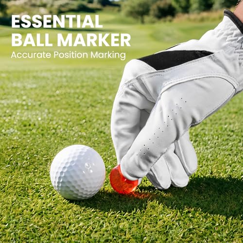 Transparent Golf Ball Markers - 50 Pcs Colorful Plastic Set