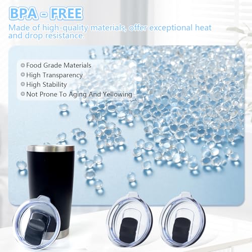 20 oz Replacement Tumbler Lids with Magnetic Slider - 3 Pack