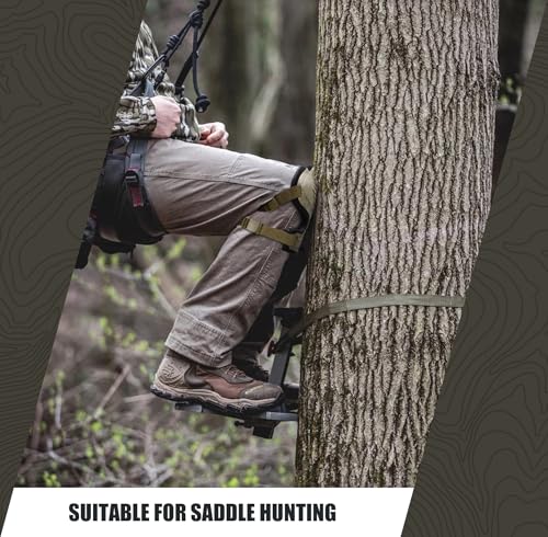 UIIHUNT Saddle Hunting Knee Pads with Adjustable Non-Slip Straps – EVA Padding for Tree Saddle Accessory