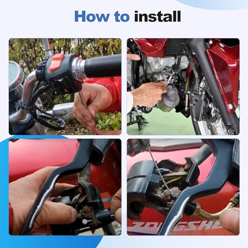 Universal Motorcycle Throttle Clutch Brake Cable Repair Kit - 8.2ft