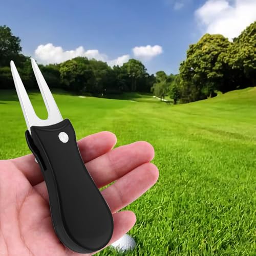Foldable Stainless Steel Golf Divot Tool with Magnetic Marker - 2 Pack