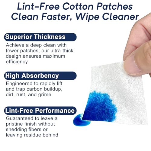 Comprehensive Gun Cleaning Supplies Kit - 300 Patches & 50 Swabs
