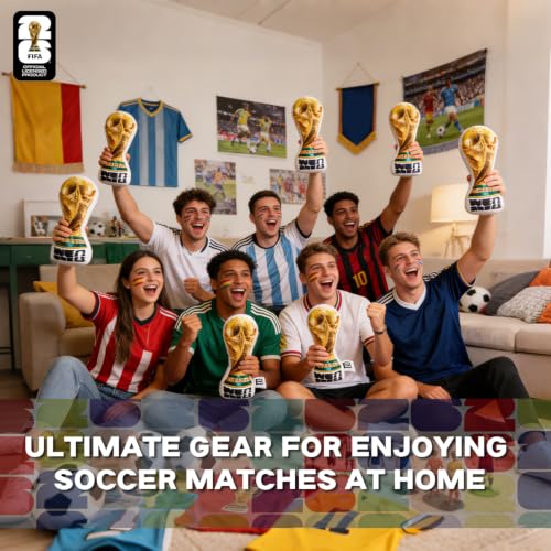 FIFA World Cup 2026 Trophy Throw Pillow - 36.8 cm Soccer Plush Cushion