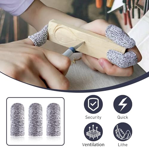 20 Pcs Cut-Resistant Finger Cots - Reusable Thumb Protectors