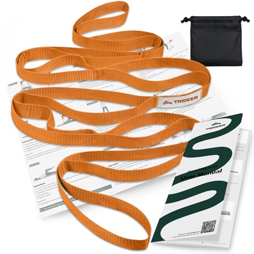 Stretching Strap with Loops for Physical Therapy - Orange
