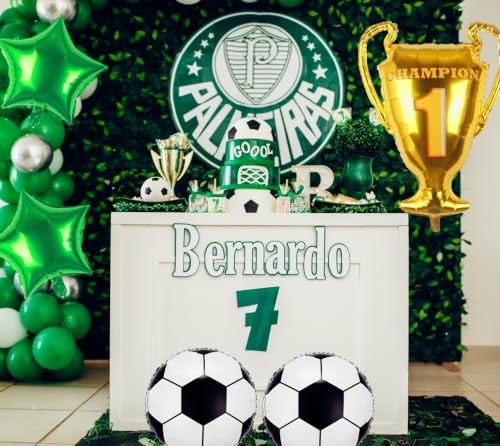 Gold Trophy Balloon Set - Soccer Party Decorations