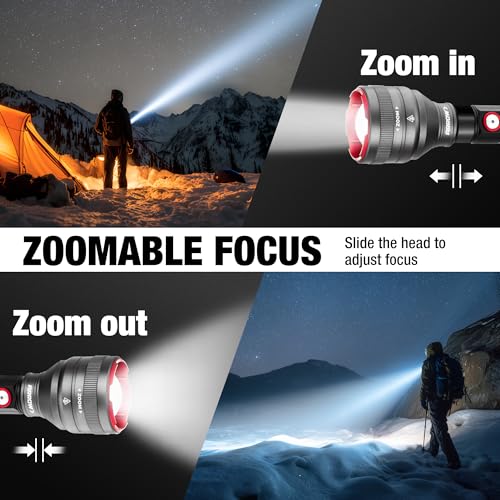 Arrow Rechargeable 5000 Lumens LED Flashlight with 5 Modes, USB-C