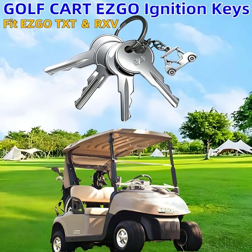 EZGO Golf Cart Ignition Keys - 4PCS Replacement Set for RXV, TXT, & More