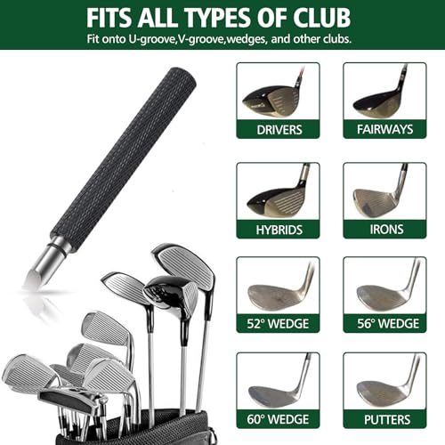 Golf Club Cleaner Brush and Groove Sharpener Tool with Water Bottle