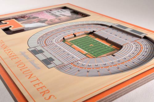 YouTheFan NCAA Tennessee Volunteers 3D Stadium Picture Frame - Personalized Fan Decor