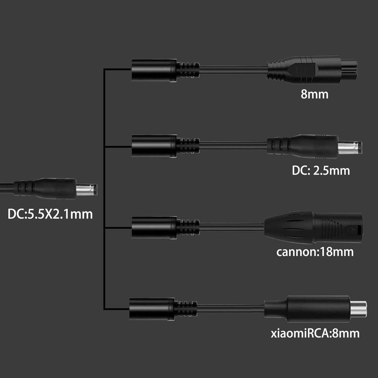 UL Listed 42V 2A Electric Scooter Charger - Compatible 36V Hoverboard Charger with 5 Plugs
