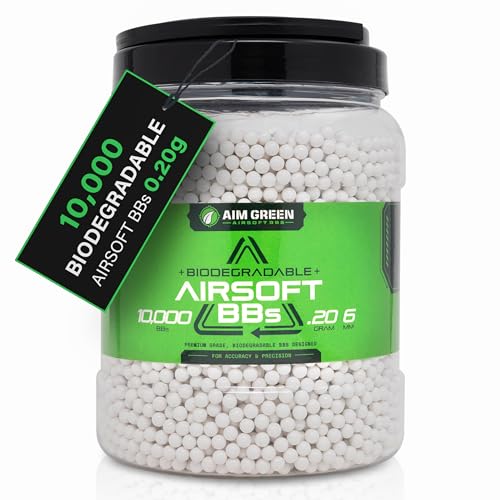 Biodegradable 6mm Airsoft BBs - Premium Grade, 20g to 40g, 2,500 to 10,000 Count