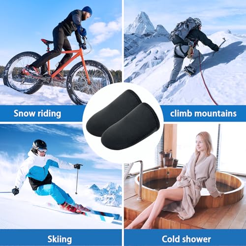 Reusable Neoprene Toe Covers - 3mm Heated Toe Warmers (2 Pairs)