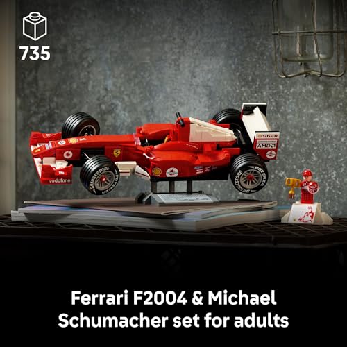LEGO Icons Ferrari F2004 Building Set with Michael Schumacher Minifigure - 11375