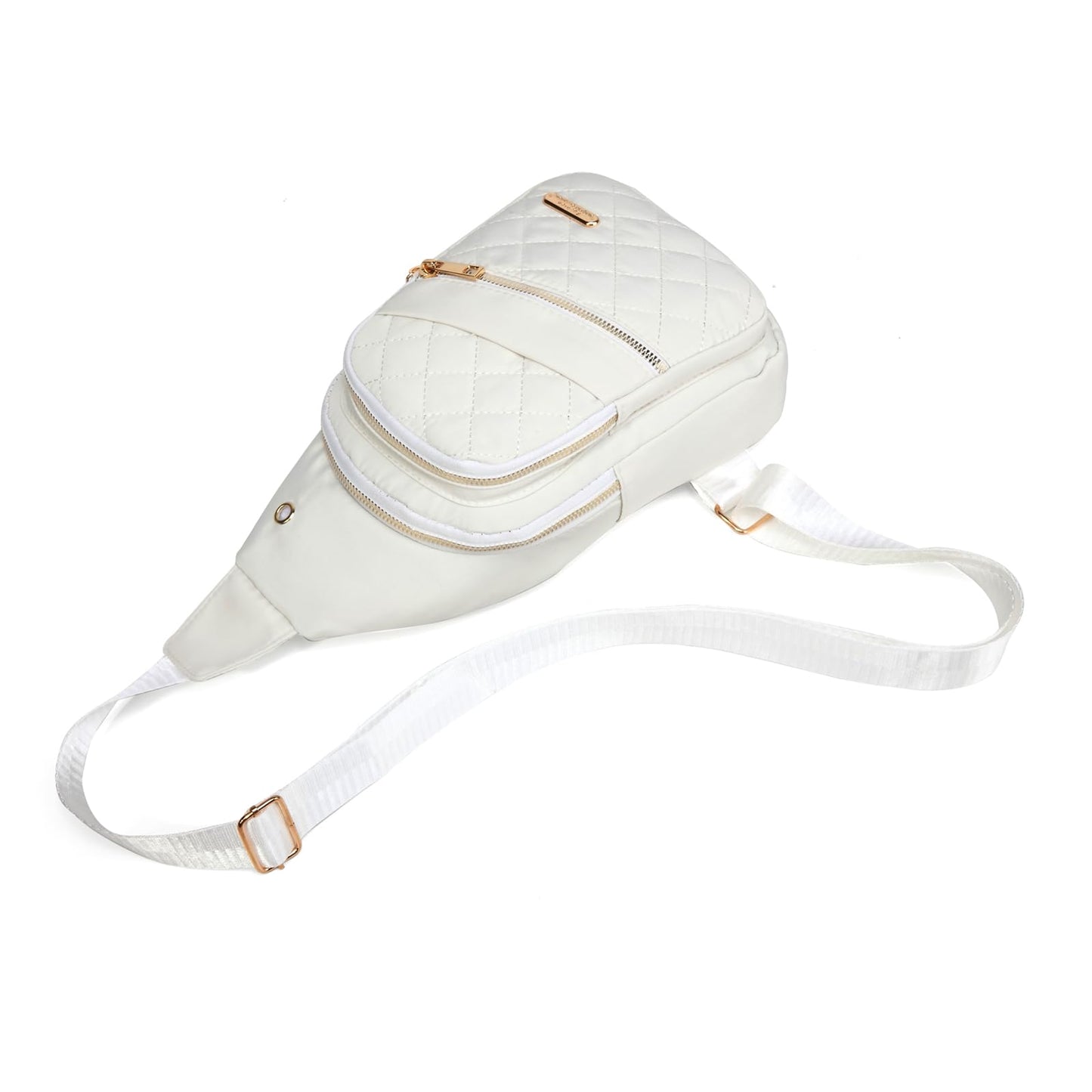 AOSTIHOT Small Sling Backpack Crossbody Sling Bag for Women, Casual Chest Daypack Cross Body for Travel Running Hiking Beige