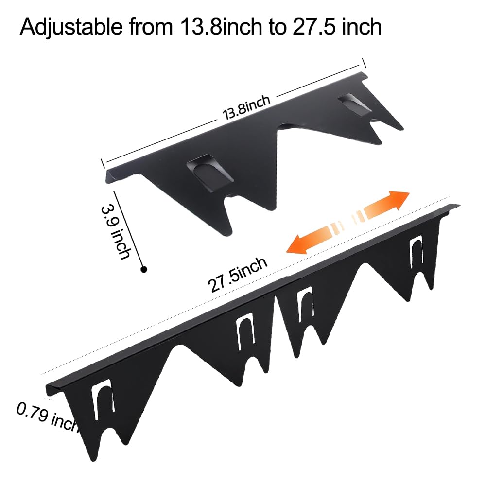 XYZsundy Stove gap filler with stove gap covers, Gap filler for stove and counter, dishwasher air gap, Oven gap filler retractable Length 13.8" to 27.6", Width 0.79",2Pcs Black