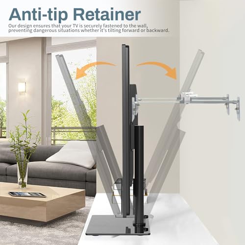 Metal TV Safety Straps, TV Anchors for Baby Proofing to Prevent Forward or Backward Tipping, TV Straps Safety for Flat Screen, Adjustable Length Range 8.6'' to 14.1''(2 Pack)