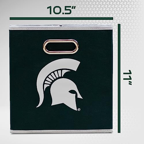 Michigan State Spartans NCAA Storage Bin - Collapsible Fabric Organizer for Home & Office