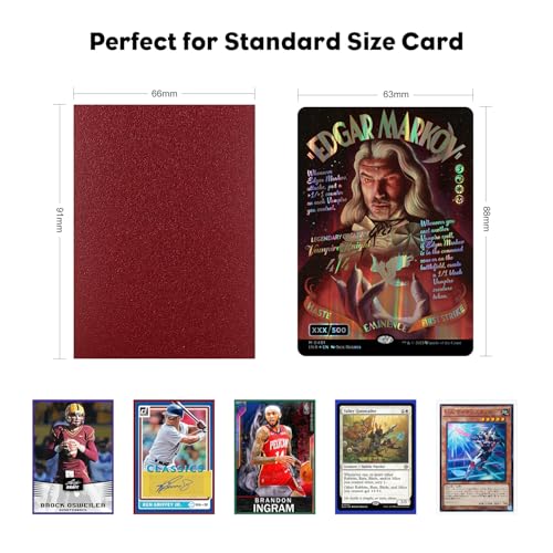 Katomula Blood Red Matte Card Sleeves 300CT for MTG, Baseball & Sports Cards