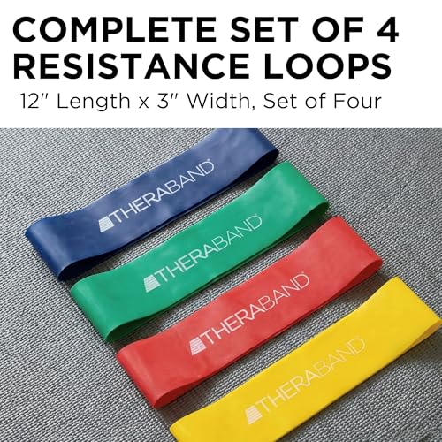 12" Resistance Band Loop Set - Yellow, Red, Green, Blue